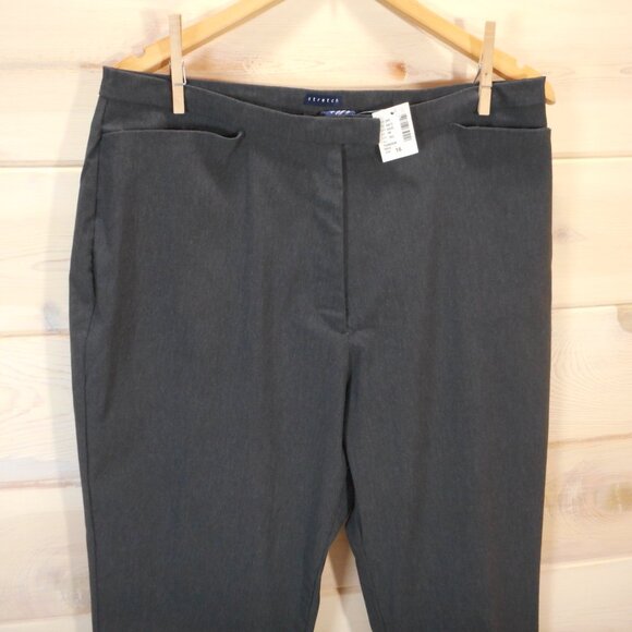 Venezia Women's size 16 Dress Pants Charcoal Gray Stretch Careerwear Office NWT - Picture 2 of 9